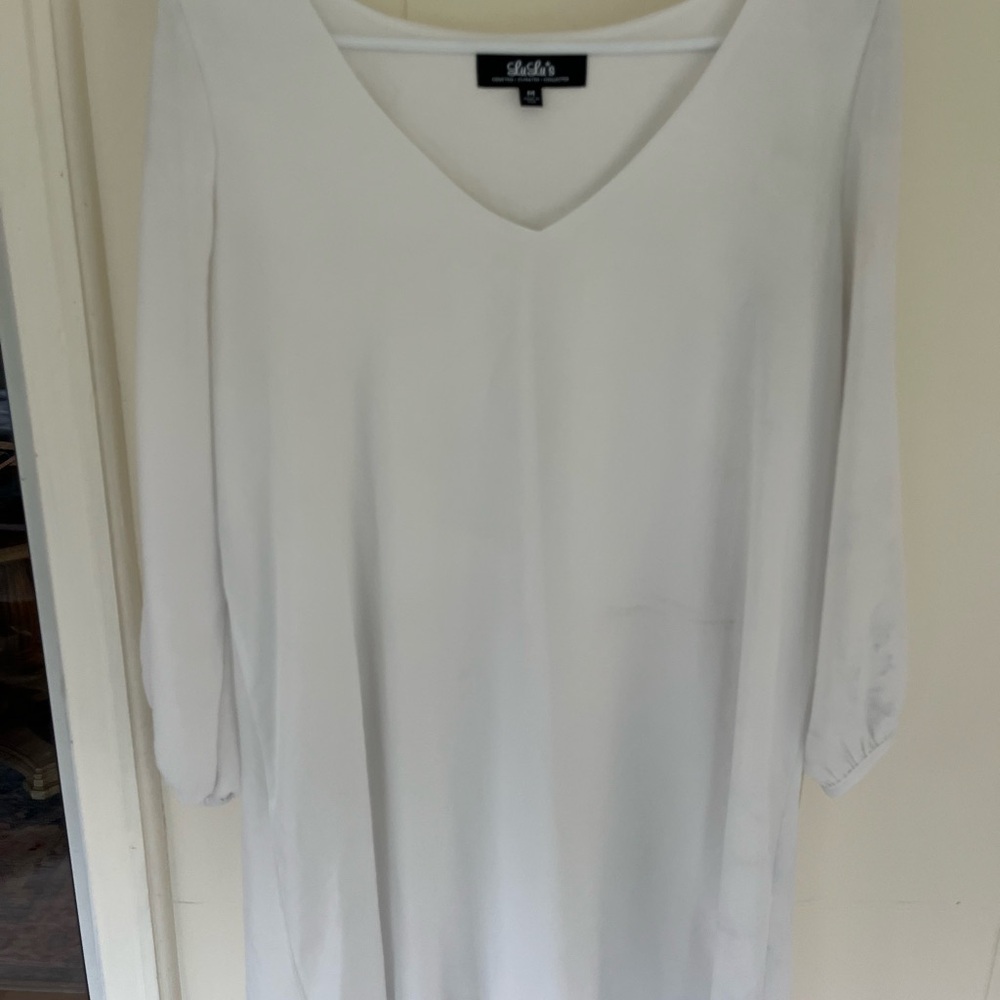 Lulu's Elegant White Blouse